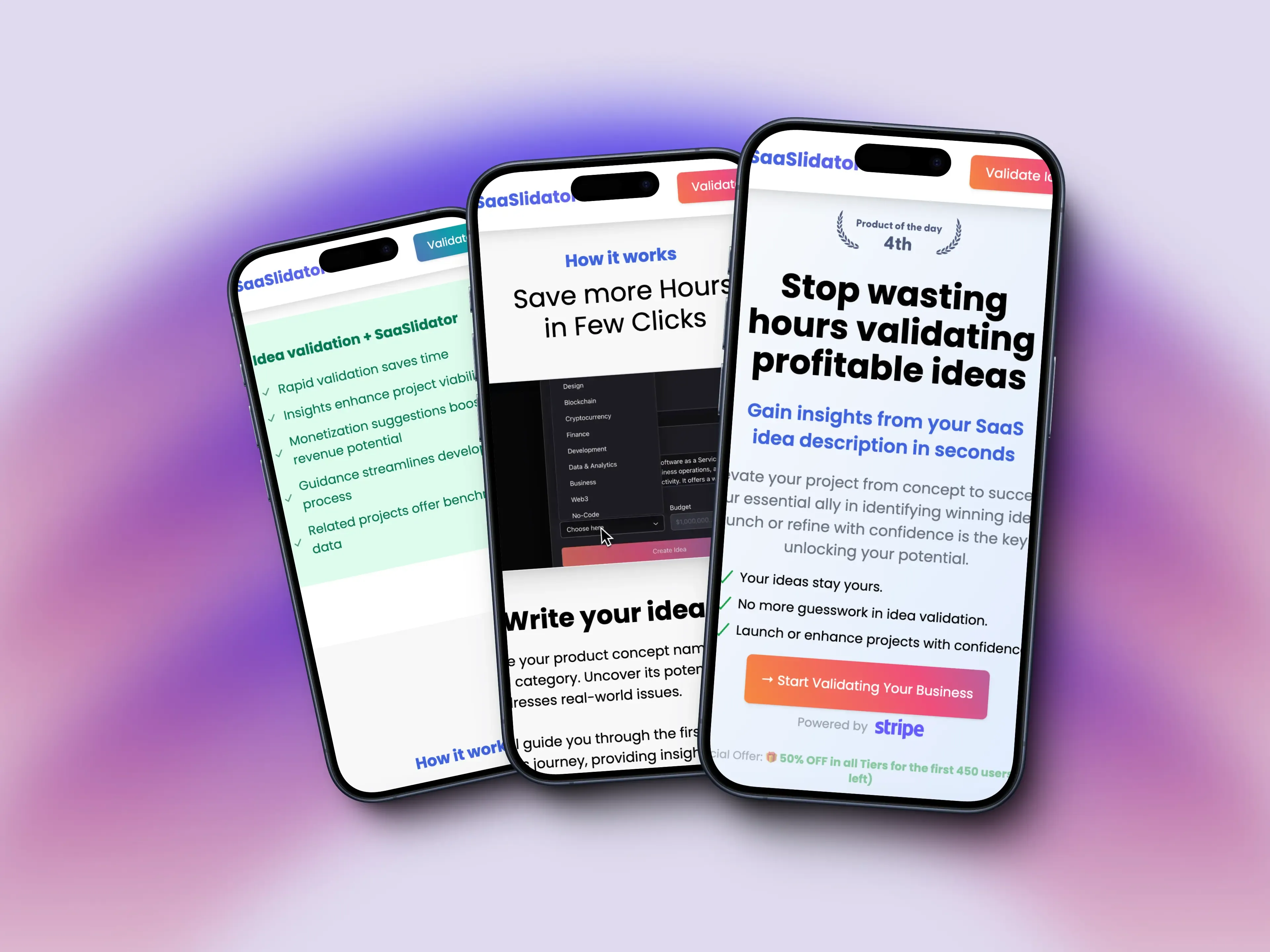Deja de perder horas validando ideas rentables. Obtén insights de tu descripción de idea SaaS en segundos